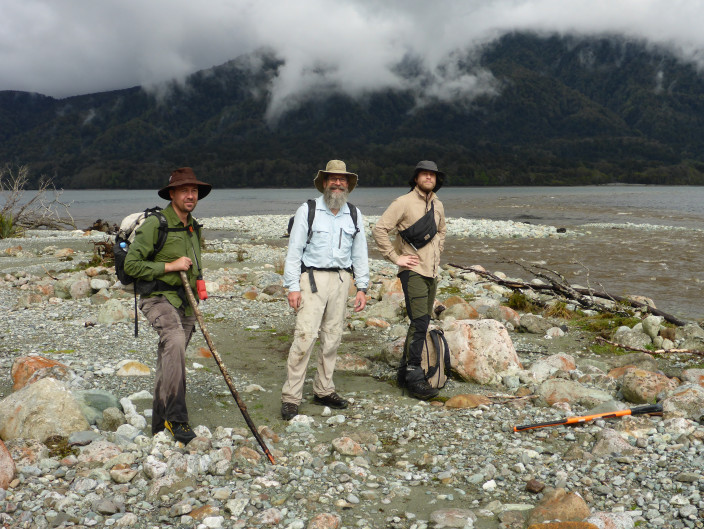 Nic Russ Jesse at mouth of Hokuri Creek