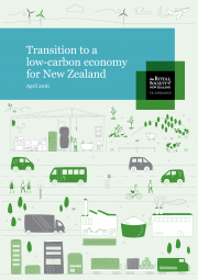 Cover full report Transition to Low Carbon Economy for NZ 180x255