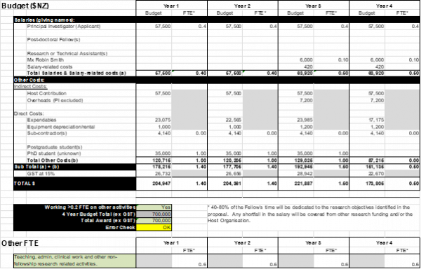 Whole Budget page Whole Budget page